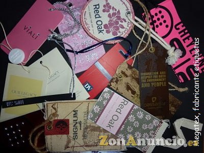 Etiqueta de cartulina colgante para vestidos